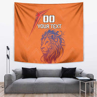 Custom Netherlands Football Tapestry Oranje Lion - Wonder Print Shop