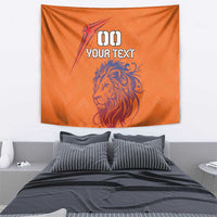 Custom Netherlands Football Tapestry Oranje Lion - Wonder Print Shop
