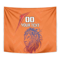 Custom Netherlands Football Tapestry Oranje Lion - Wonder Print Shop