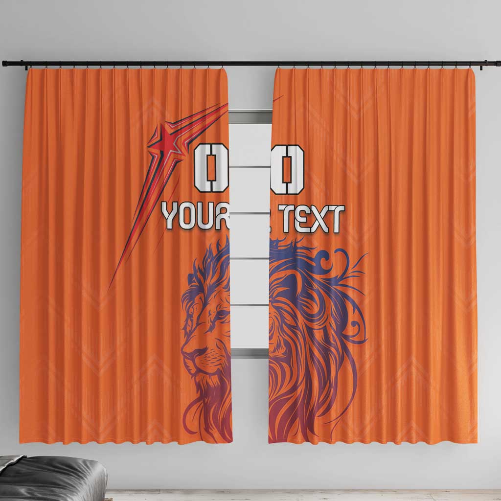 Custom Netherlands Football Window Curtain Oranje Lion - Wonder Print Shop