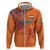 Custom Netherlands Football Zip Hoodie Oranje Lion - Wonder Print Shop