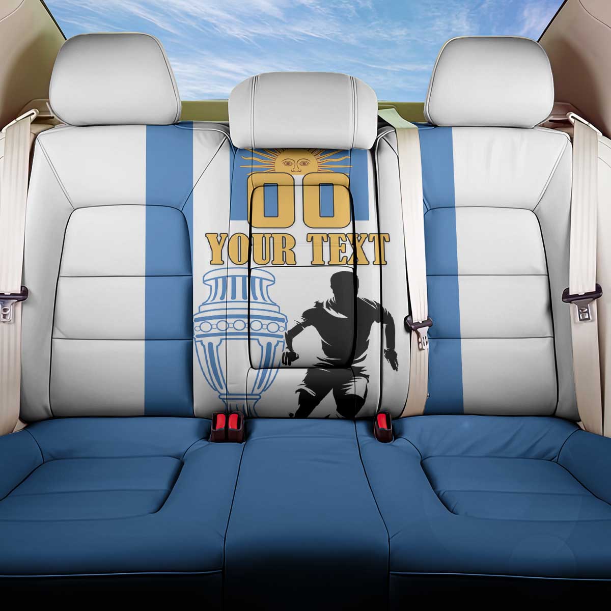 Custom Argentina Football Back Car Seat Cover We Are The Champions - Wonder Print Shop