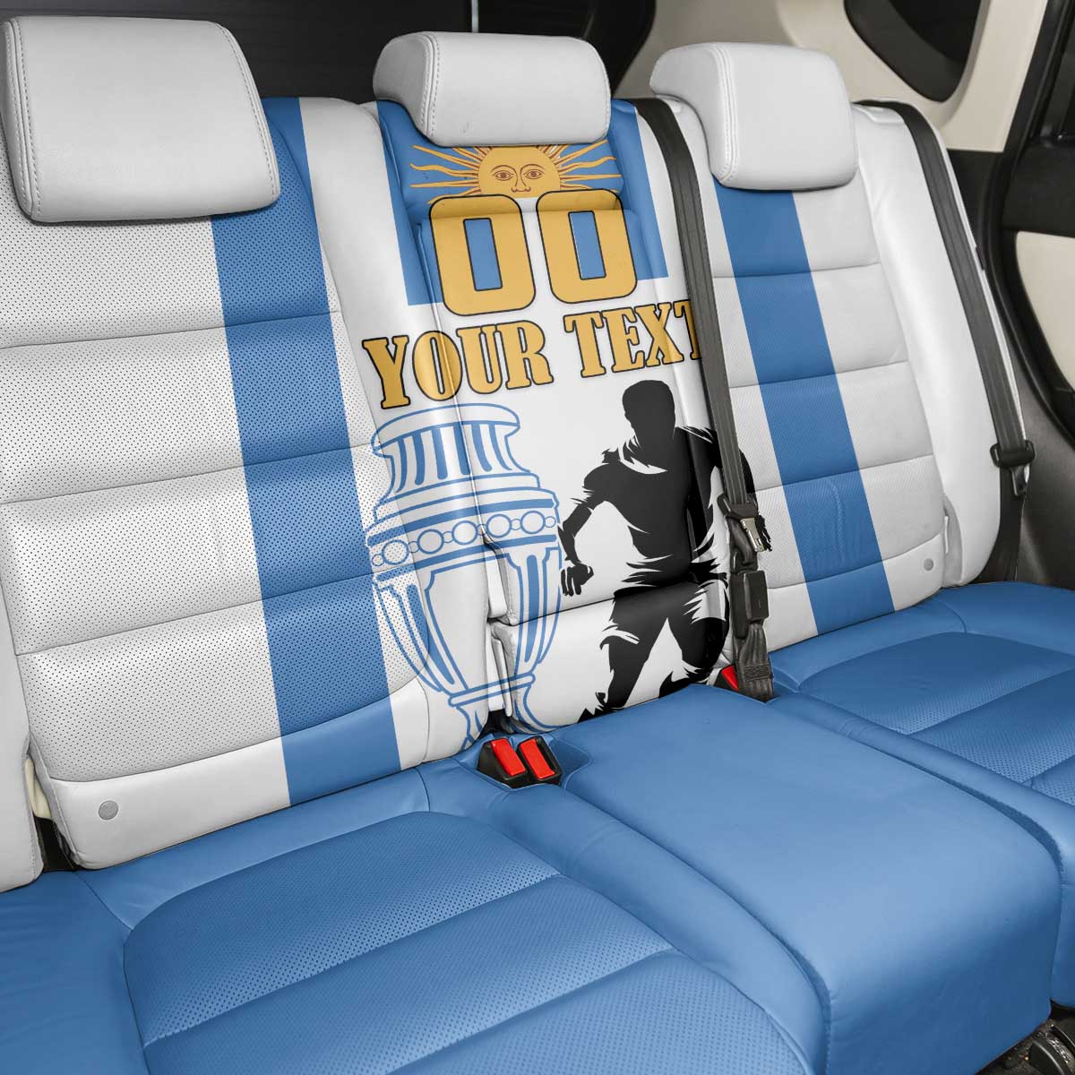 Custom Argentina Football Back Car Seat Cover We Are The Champions - Wonder Print Shop