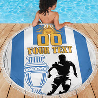 Custom Argentina Football Beach Blanket We Are The Champions - Wonder Print Shop