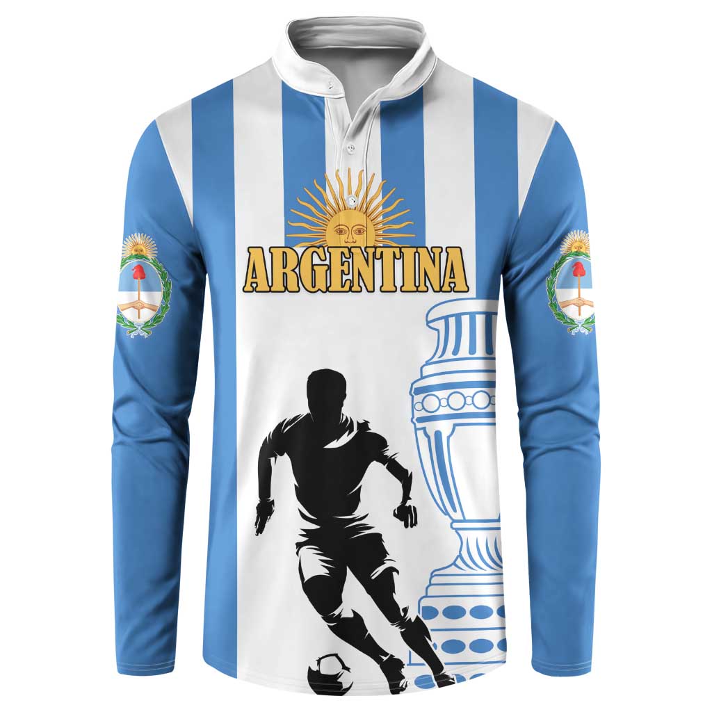 Custom Argentina Football Button Sweatshirt We Are The Champions - Wonder Print Shop