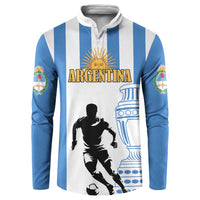 Custom Argentina Football Button Sweatshirt We Are The Champions - Wonder Print Shop