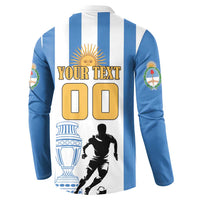 Custom Argentina Football Button Sweatshirt We Are The Champions - Wonder Print Shop