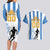 Custom Argentina Football Couples Matching Long Sleeve Bodycon Dress and Hawaiian Shirt We Are The Champions - Wonder Print Shop