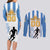 Custom Argentina Football Couples Matching Long Sleeve Bodycon Dress and Long Sleeve Button Shirt We Are The Champions - Wonder Print Shop