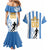 Custom Argentina Football Couples Matching Mermaid Dress and Hawaiian Shirt We Are The Champions - Wonder Print Shop