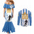 Custom Argentina Football Couples Matching Mermaid Dress and Long Sleeve Button Shirt We Are The Champions