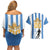Custom Argentina Football Couples Matching Off Shoulder Short Dress and Hawaiian Shirt We Are The Champions - Wonder Print Shop