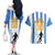 Custom Argentina Football Couples Matching Off The Shoulder Long Sleeve Dress and Hawaiian Shirt We Are The Champions - Wonder Print Shop