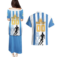 Custom Argentina Football Couples Matching Puletasi and Hawaiian Shirt We Are The Champions - Wonder Print Shop