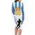 Custom Argentina Football Family Matching Long Sleeve Bodycon Dress and Hawaiian Shirt We Are The Champions - Wonder Print Shop