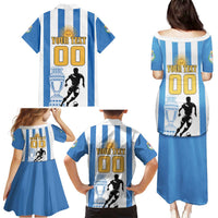 Custom Argentina Football Family Matching Puletasi and Hawaiian Shirt We Are The Champions - Wonder Print Shop