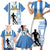 Custom Argentina Football Family Matching Short Sleeve Bodycon Dress and Hawaiian Shirt We Are The Champions - Wonder Print Shop