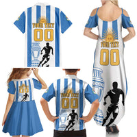 Custom Argentina Football Family Matching Summer Maxi Dress and Hawaiian Shirt We Are The Champions - Wonder Print Shop