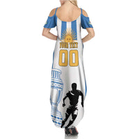 Custom Argentina Football Family Matching Summer Maxi Dress and Hawaiian Shirt We Are The Champions - Wonder Print Shop
