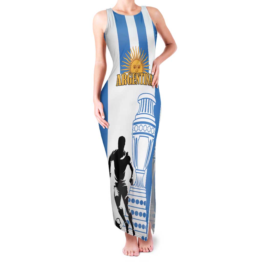 Custom Argentina Football Family Matching Tank Maxi Dress and Hawaiian Shirt We Are The Champions - Wonder Print Shop