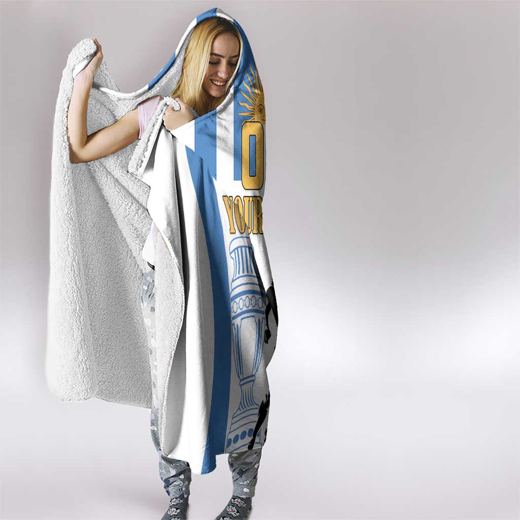 Custom Argentina Football Hooded Blanket We Are The Champions