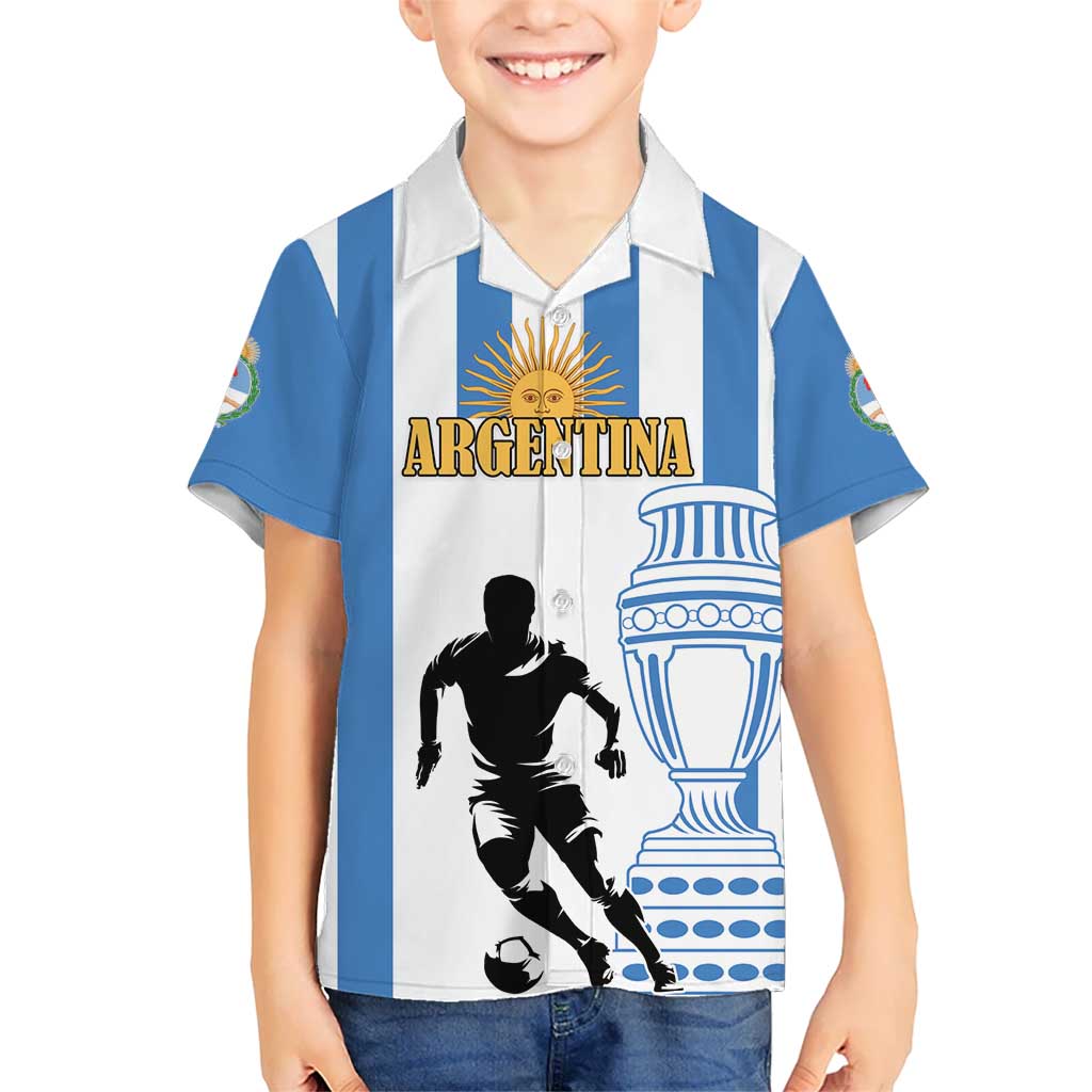 Custom Argentina Football Kid Hawaiian Shirt We Are The Champions - Wonder Print Shop
