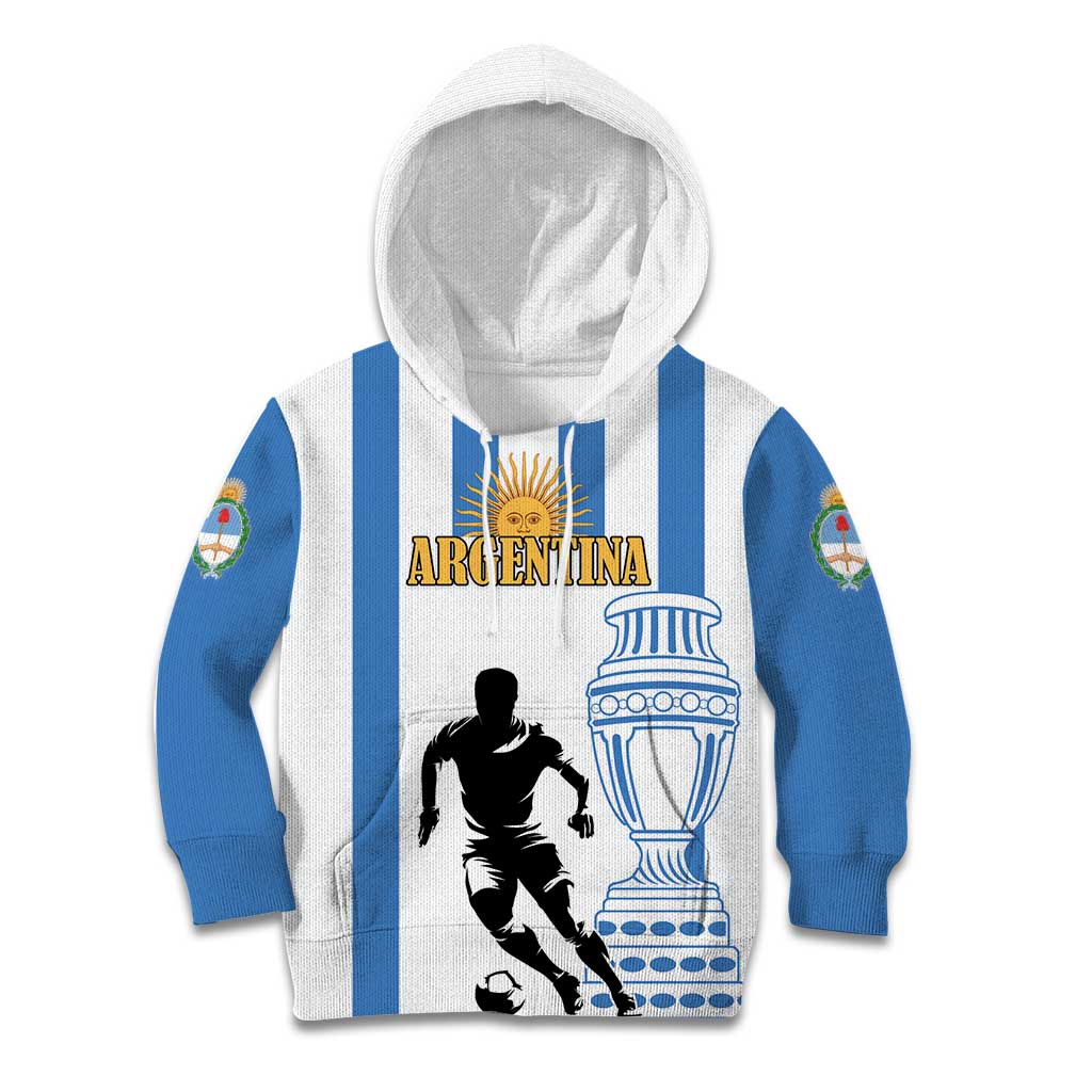 Custom Argentina Football Kid Hoodie We Are The Champions - Wonder Print Shop