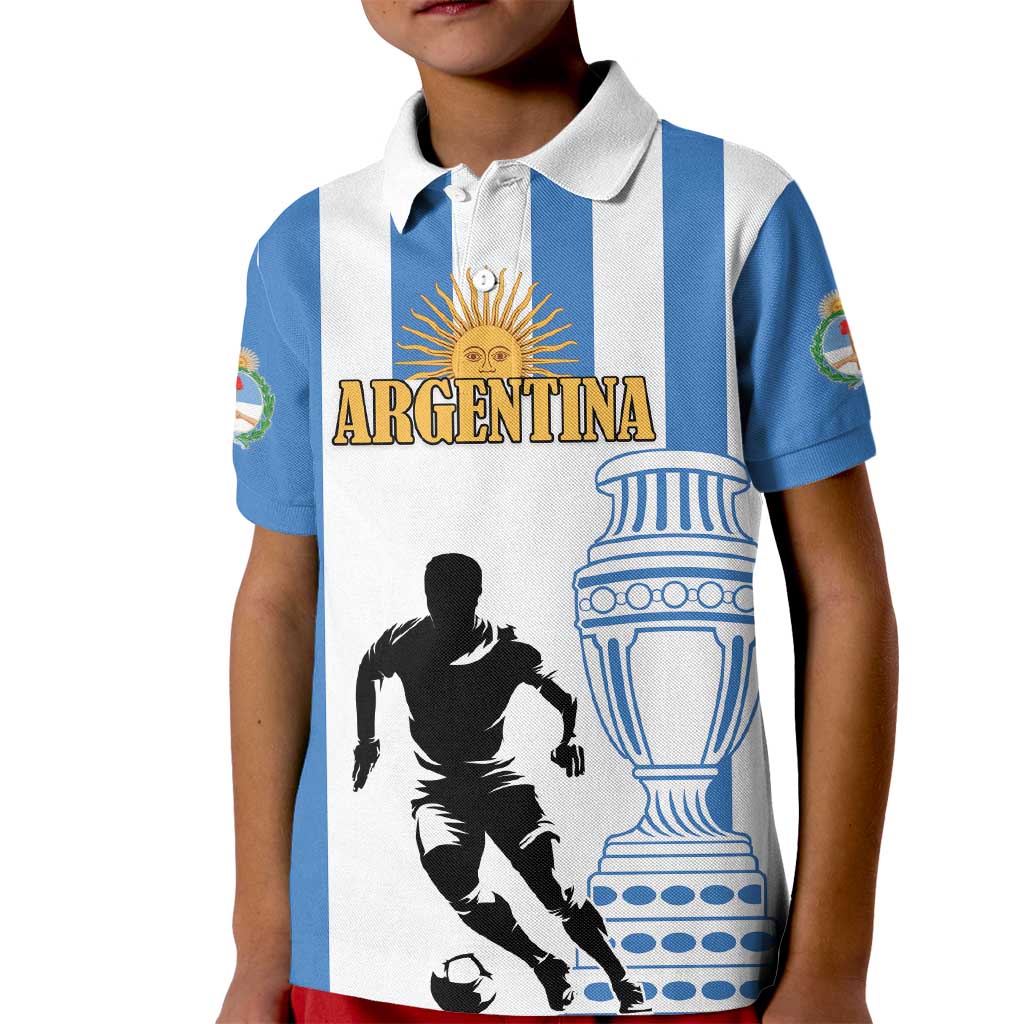 Custom Argentina Football Kid Polo Shirt We Are The Champions - Wonder Print Shop