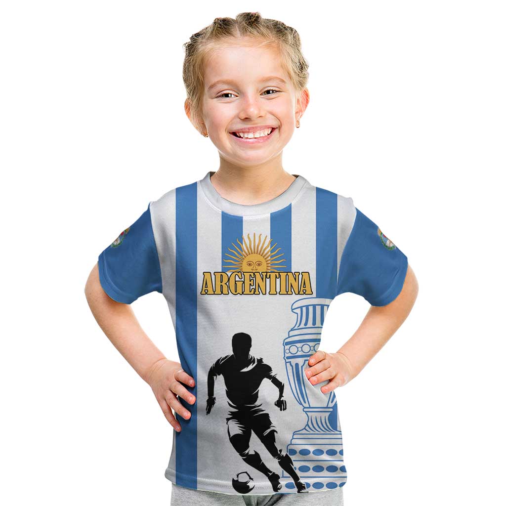 Custom Argentina Football Kid T Shirt We Are The Champions - Wonder Print Shop
