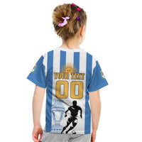 Custom Argentina Football Kid T Shirt We Are The Champions - Wonder Print Shop