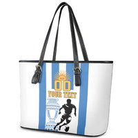 Custom Argentina Football Leather Tote Bag We Are The Champions - Wonder Print Shop