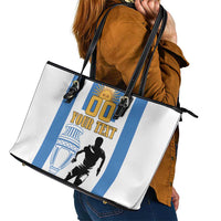 Custom Argentina Football Leather Tote Bag We Are The Champions - Wonder Print Shop