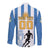 Custom Argentina Football Long Sleeve Button Shirt We Are The Champions - Wonder Print Shop