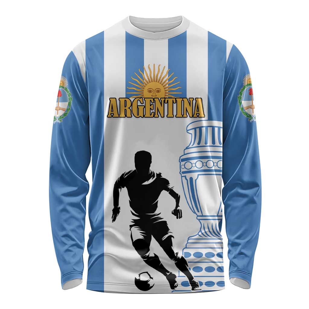 Custom Argentina Football Long Sleeve Shirt We Are The Champions - Wonder Print Shop