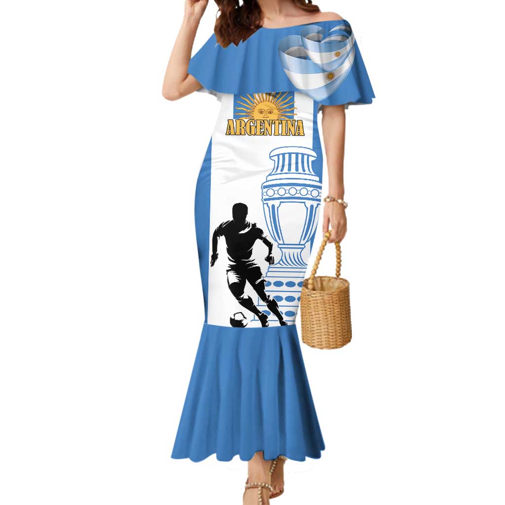 Custom Argentina Football Mermaid Dress We Are The Champions - Wonder Print Shop