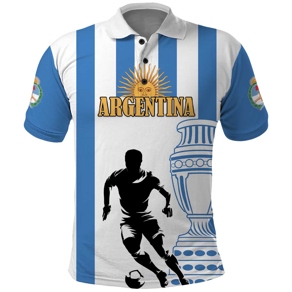 Custom Argentina Football Polo Shirt We Are The Champions - Wonder Print Shop