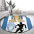 Custom Argentina Football Round Carpet We Are The Champions