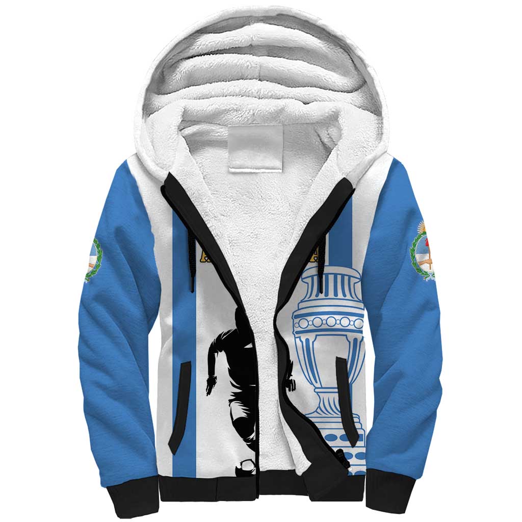 Custom Argentina Football Sherpa Hoodie We Are The Champions - Wonder Print Shop