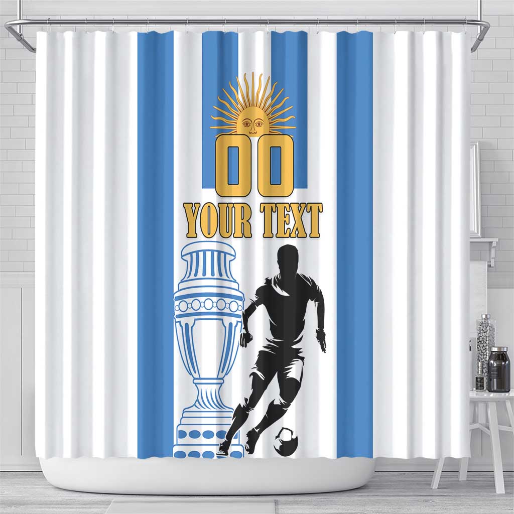 Custom Argentina Football Shower Curtain We Are The Champions
