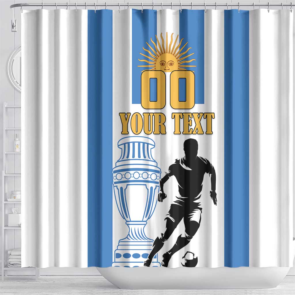 Custom Argentina Football Shower Curtain We Are The Champions