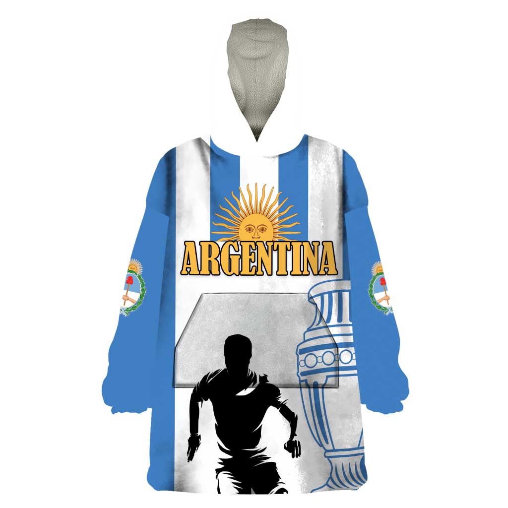 Custom Argentina Football Wearable Blanket Hoodie We Are The Champions - Wonder Print Shop