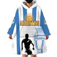 Custom Argentina Football Wearable Blanket Hoodie We Are The Champions - Wonder Print Shop