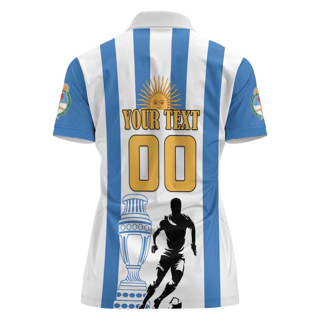 Custom Argentina Football Women Polo Shirt We Are The Champions - Wonder Print Shop