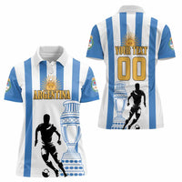 Custom Argentina Football Women Polo Shirt We Are The Champions - Wonder Print Shop