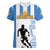 Custom Argentina Football Women V-Neck T-Shirt We Are The Champions - Wonder Print Shop