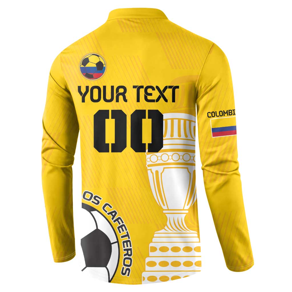 Custom Colombia Football Button Sweatshirt Go Champions - Wonder Print Shop