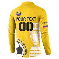 Custom Colombia Football Button Sweatshirt Go Champions - Wonder Print Shop