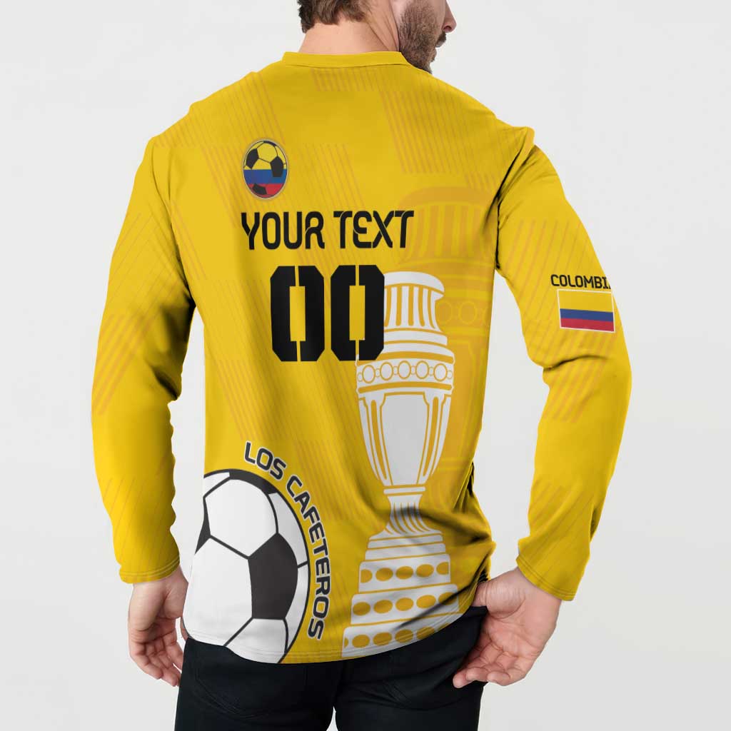 Custom Colombia Football Button Sweatshirt Go Champions - Wonder Print Shop