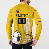 Custom Colombia Football Button Sweatshirt Go Champions - Wonder Print Shop