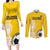Custom Colombia Football Couples Matching Long Sleeve Bodycon Dress and Long Sleeve Button Shirt Go Champions - Wonder Print Shop